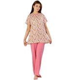 Buy printed pj set for women's | Floral Cotton sleepwear for Ladies