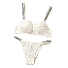 Hot Red Lingerie Set for Women | Push-Up Padded Bra and Thong with Embroidery | Trending Intimates 2025