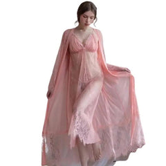 Hot Sexy Nighty Set 3 Piece for Ladies _ Short Night Suit Black (GOWN + Inner Dress)