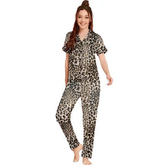 Leopard Print Imported Lawn Nightwear Set | Soft & Stylish Sleepwear | Shapewear.pk