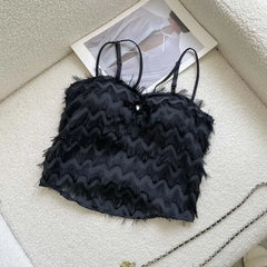 Crop Top for Women | Back Bow Heart Sweet Tank Top | Slim Fit Stylish Versatile Top