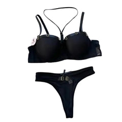 Sexy Padded Lingerie Set with Gold Detailing | Sexy Comfort for Every Curve
