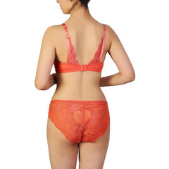 Shapewear Butterfly Back Bra With Lacy Panty Set -Burn Sienaa
