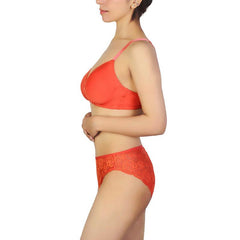 Shapewear Butterfly Back Bra With Lacy Panty Set -Burn Sienaa