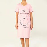 Shapewear Made For Moms Feeding Night Shirt-Pink