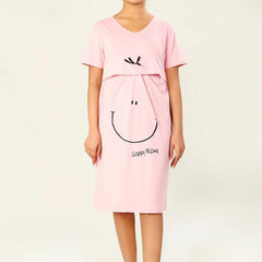 Shapewear Made For Moms Feeding Night Shirt-Pink