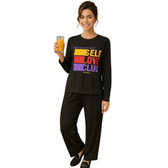 Women's Print Casual Pajama Set|Comfortable Relaxed Fit For Fall