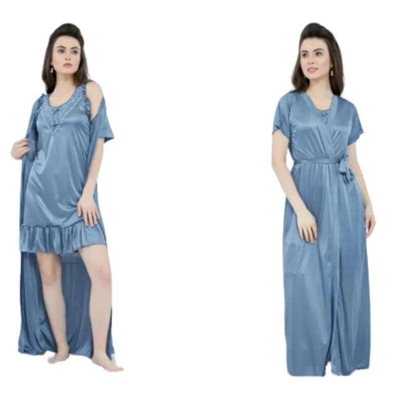 Bridal Long Honeymoon Nighty | Honeymoon Nightgown 2pc