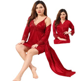 Hot Nighty for Bridal-2pc | Honeymoon Nightgown 2pc