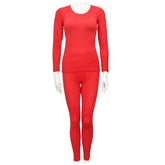 Body Warmer Thermal Suit | Women's Thermal Body Warmer | Strechable Thermal Body Warmer- Red