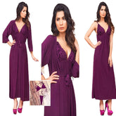 Bridal Nighty Set Women Sleepwear in 4 Pcs Upper Gown| Inner Gown| Bikini Bra and Panty Set