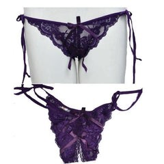 Center Slit Tie Up Thongs / Panty