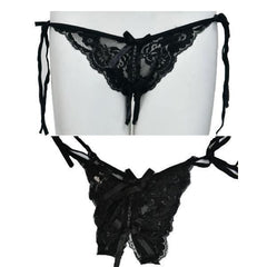 Center Slit Tie Up Thongs / Panty