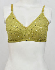 Cotton Bra Best Wireless Bra Dandelion Printed Stretchable Cotton Bra Plus Size Bra