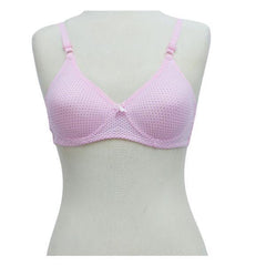 Cotton Bra Tiny Dots Bra Wirefree Padded Push Up Bra Full Coverage Cotton Bra