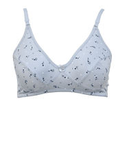 Cotton Bra Wirefree Non Padded Bra Printed Fabric Woven Bra For Women Plus Size Bra