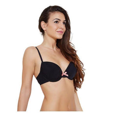 Dotted Jacquard Padded Medium Coverage Bra