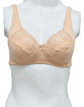 Front Embroidered Elegant Cotton Bra