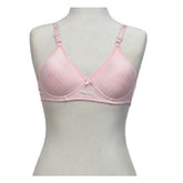 Glossy Check Print Girl Bra