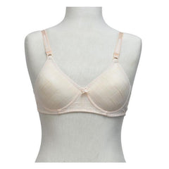 Glossy Check Print Girl Bra