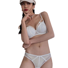 Half Cup Gather Sexy Push Up Bra & Panty Set Push Up Strapless Backless Bra Wirefree Bra