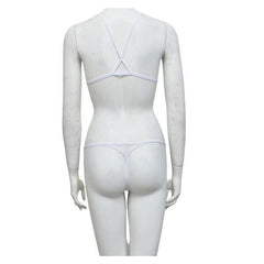 Ladies Fancy Net Bra Panty Set Crisscross Back See Through Bra Panty Set