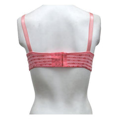 Ladies Full Cup Wire-Free Bra Twinkling Hearts Single Padded Soft Bra For Women