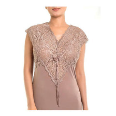 Long Lace Nightgown 2 Piece Lace Bodice Long Nighty Best Sleepwear Beautiful Loungewear