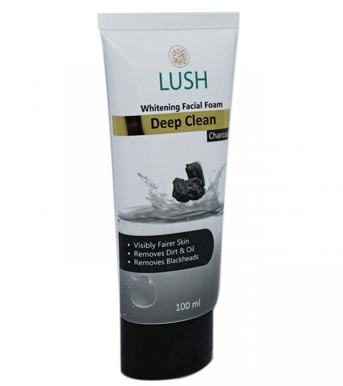 LUSH Charcoal Whitening Facial Foam Daily Face Wash by Nexton