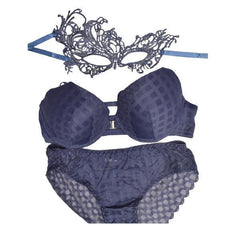 Masquerade Mask Fancy Bra Panty Set