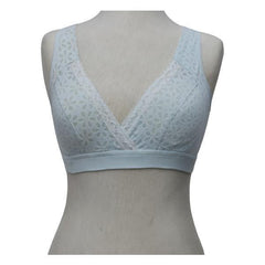 Overlap V-Neck Fashion Blouse Bra