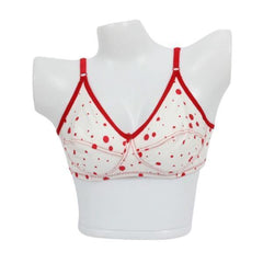Pack Of 2 Dot Printed Cotton Bra For Women