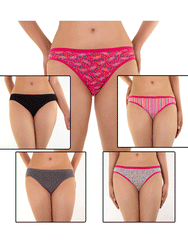 Pack of 5 Printed Bikini Briefs