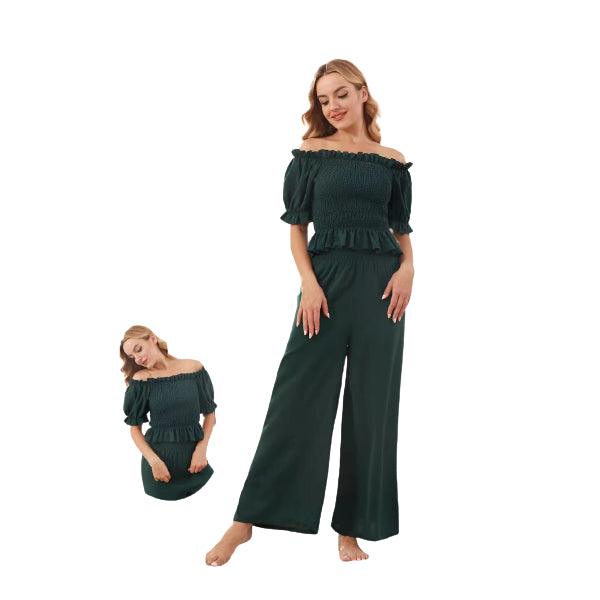 Pajama Crop Top Women Crop Top Ribbed Ruched Half Sleeve Crop Top With Bottom