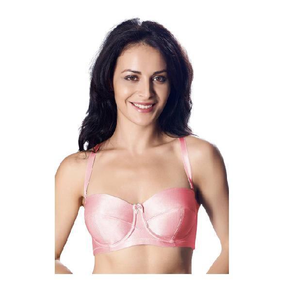 Zivame Non Padded Wire Free Embroidered Bra - Skin