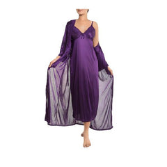 Purple Nighty Ladies Nightdress Long Nighty Set Best Sleepwear Loungewear Plus Size Long Nightgown