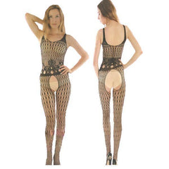 See-Through Sleeveless Full Body Stocking