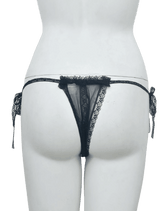 Sexy String Net & Lace Tie Up Thong G String Panty For Women