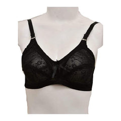 Soft Net Fancy Bra-Black