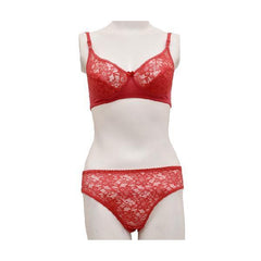 Stretchable Cotton and Net Bra Panty Set