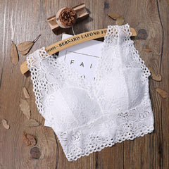 Tube Tops Bra Lace Crop Top for Girls Floral Harness Solid Camisole Fashion Sexy Lingerie