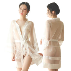 White Hot Nightwear Sexy Short Net Nighty Transparent Baby Doll Short Nighty