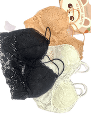 Women Lace Sexy Top Sun Sleeveless Solid Tops Unpadded Bralette Bra | Club Crop Tank Free Size lingerie