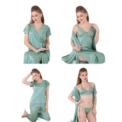 Women Nightwear Honeymoon Nighty 6 Pcs Bridal Nighty Set Women Sleepwear