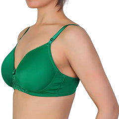 Best push up bra for Laides | Wireless Go To T-Shirt Bra With a Touch Of Lace