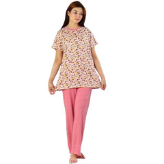 Buy printed pj set for women's | Floral Cotton sleepwear for Ladies