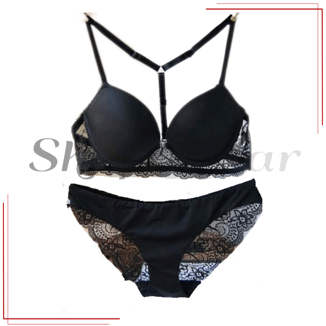 Front Open Bra Front Closure Bra T- back Push-up Bra Sexy Bra Panty Set Pushup Bra Panty Set