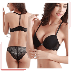 Front Open Bra Front Closure Bra T- back Push-up Bra Sexy Bra Panty Set Pushup Bra Panty Set