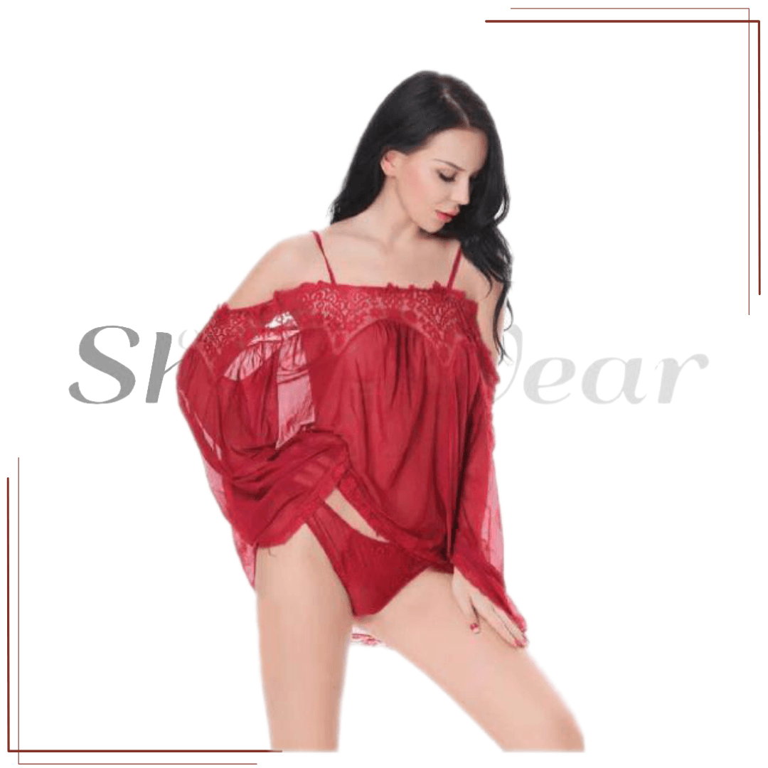 Ladies short nighty Sexy Short Babydoll Semi Transparent Nighty