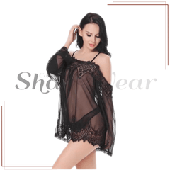 Ladies short nighty Sexy Short Babydoll Semi Transparent Nighty